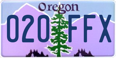 OR license plate 020FFX
