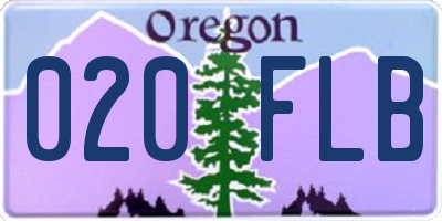 OR license plate 020FLB