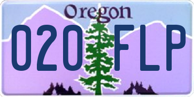 OR license plate 020FLP