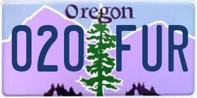 OR license plate 020FUR