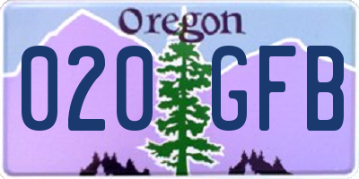 OR license plate 020GFB