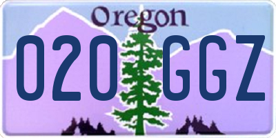 OR license plate 020GGZ