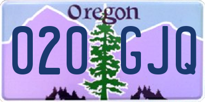 OR license plate 020GJQ