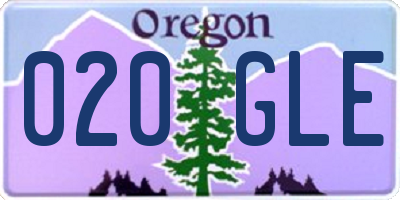 OR license plate 020GLE