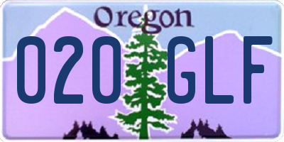 OR license plate 020GLF