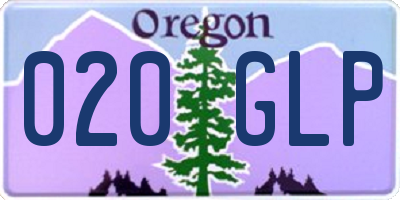 OR license plate 020GLP