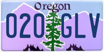 OR license plate 020GLV