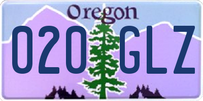 OR license plate 020GLZ