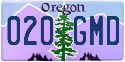 OR license plate 020GMD