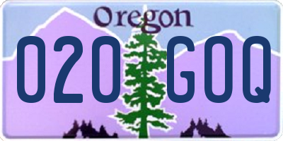 OR license plate 020GOQ