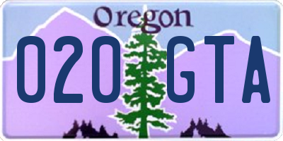 OR license plate 020GTA