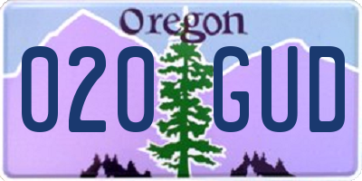 OR license plate 020GUD