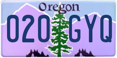 OR license plate 020GYQ