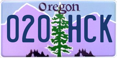 OR license plate 020HCK
