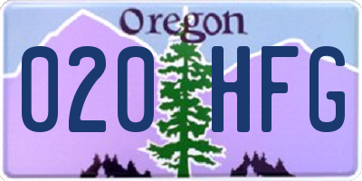 OR license plate 020HFG