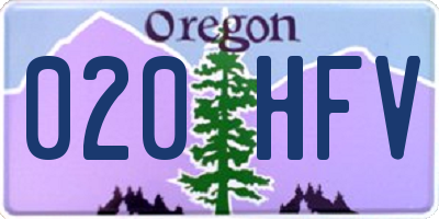 OR license plate 020HFV