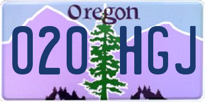 OR license plate 020HGJ