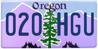 OR license plate 020HGU
