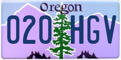 OR license plate 020HGV