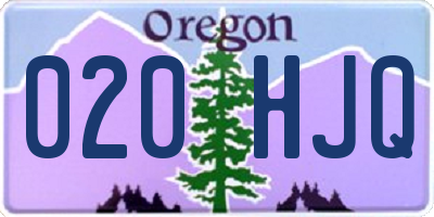 OR license plate 020HJQ