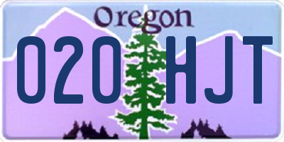 OR license plate 020HJT