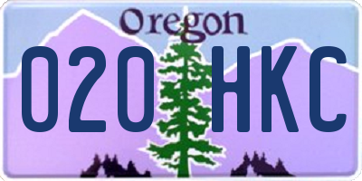 OR license plate 020HKC