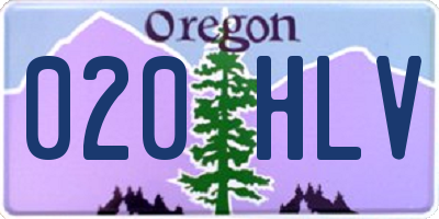 OR license plate 020HLV