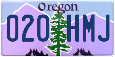 OR license plate 020HMJ