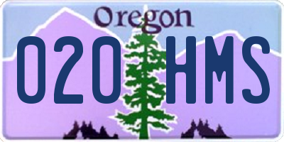 OR license plate 020HMS