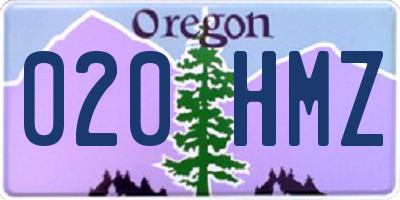 OR license plate 020HMZ