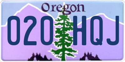 OR license plate 020HQJ