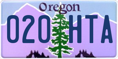 OR license plate 020HTA