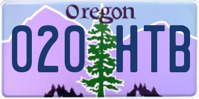 OR license plate 020HTB