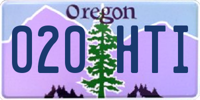 OR license plate 020HTI