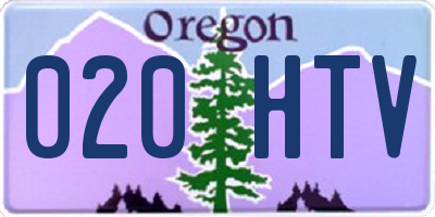 OR license plate 020HTV
