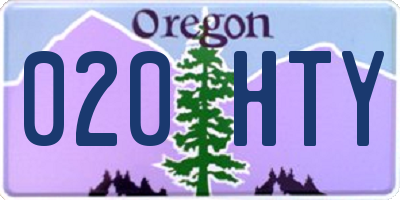 OR license plate 020HTY
