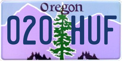 OR license plate 020HUF