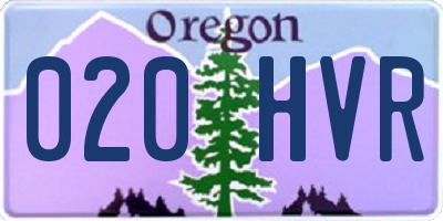 OR license plate 020HVR