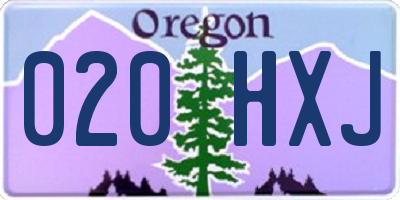 OR license plate 020HXJ