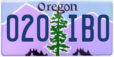 OR license plate 020IBO
