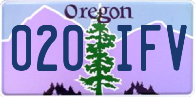 OR license plate 020IFV