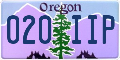OR license plate 020IIP