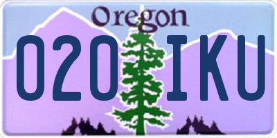 OR license plate 020IKU