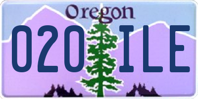 OR license plate 020ILE
