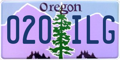 OR license plate 020ILG