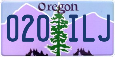 OR license plate 020ILJ