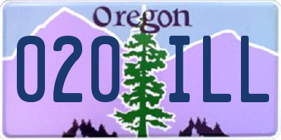 OR license plate 020ILL