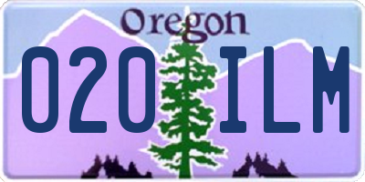 OR license plate 020ILM