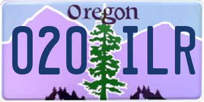 OR license plate 020ILR