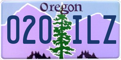 OR license plate 020ILZ